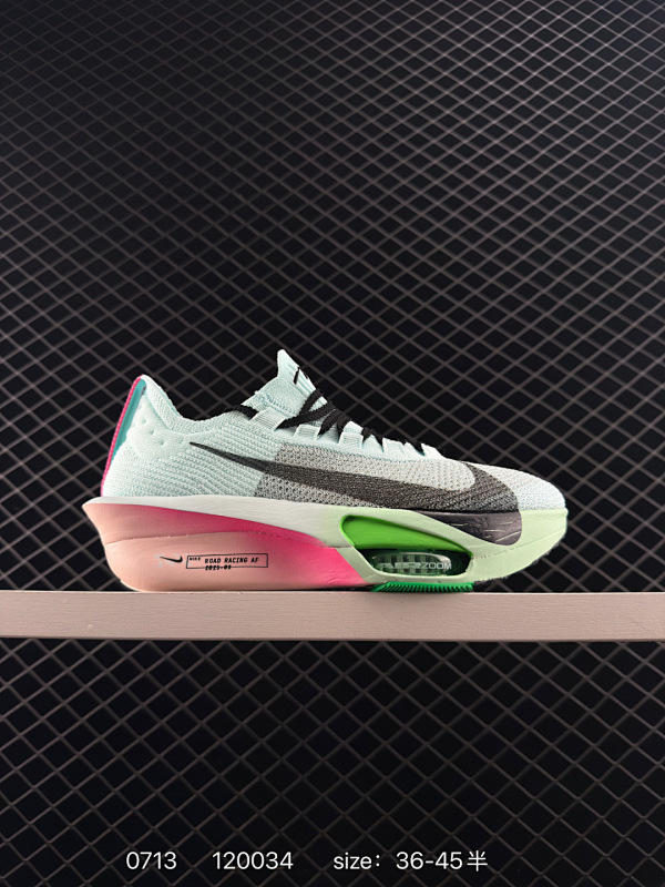 170 耐克 Nike Air Zoom Alphafly NEXT% 马拉松 原标原盒真碳纤维 真Zoom X 气垫‼正确版型！鞋面采用更轻质更透气的 Atomknit 材质打造 外侧的大歪勾和前低