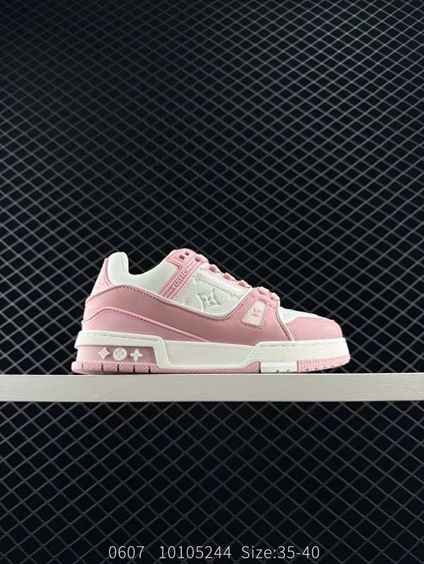 220 公司级✅全新LV路易威登Louis Vuitton Trainer Sneaker Low休闲运动文化百搭板鞋 ！ 货号：AESU3BMI81N350 尺码：35-40