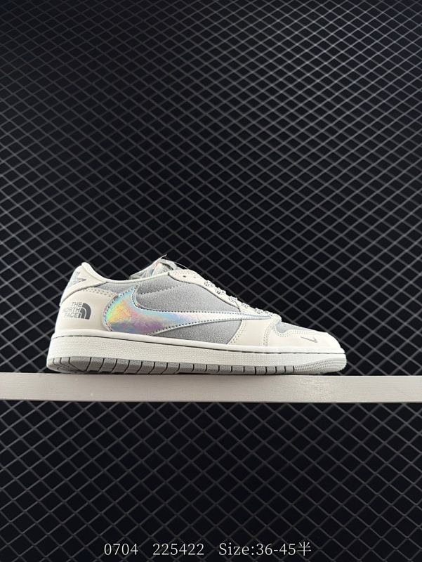 110 AJ1倒勾Travis Scott x Air Jordan 1 ” Reverse Mocha “ AJ1乔1 TS 闪电 联名倒钩 低帮文化篮球鞋 完美品质出货 细节如图所示  鞋面切割工