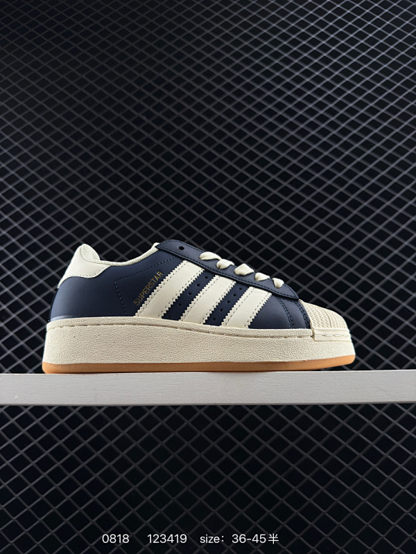 95 Adidas Originals Superstar XLG 贝壳头厚底休闲板鞋 #23官方新款 专柜同步配色 原鞋开发 版型正确 原底原料 全鞋采用原厂SD皮料 重资打造 细节无敌 清洁度完美