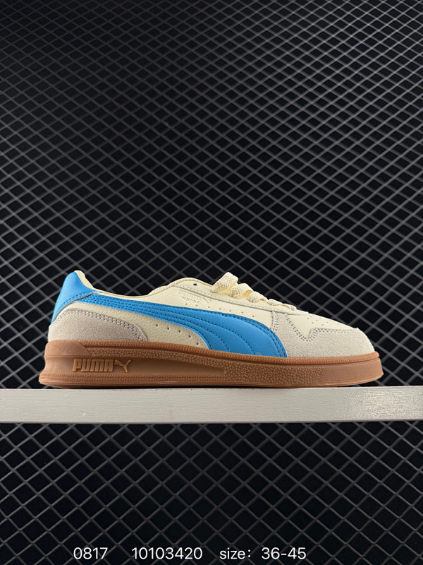 100 彪马Puma Suede BZ EMB 2024 彪马 防滑耐磨低帮德训板鞋 孔眼底座和脚趾凸起由猪八革材料制成 支持侧踏时的踏步工作 即使在健身房等使用环境中也能确保透气性 像吸盘一样的设计