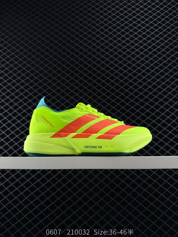 160 公司级✅Adidas Adizero Adios Pro 4M 马拉松飞线贾卡轻质透气休闲运动跑步鞋 采用双层透气网纱 Flywire动态飞线绑缚鞋面材质 内置Zoom小气垫装置  货号：