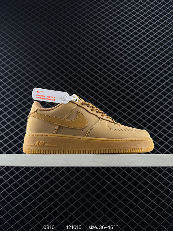 75 Nike Air Force1 Low AF1 经典款小麦色空军一号低帮休闲板鞋 CJ9179-200。Nike继续推出小麦色AF1 以高帮款与低帮款的方式呈现 小麦色牛巴革打造鞋面 生胶鞋底与