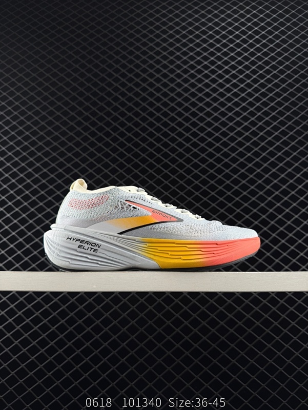 200 Brooks布鲁克斯 Hyperion Elite 4 PB 灰橙色 龙卷风系列越野竞速跑步鞋 大厂纯原 重磅登场，更轻、更快、更出众，出场即PB。全新DNA GOLD 100% PEBA 缓