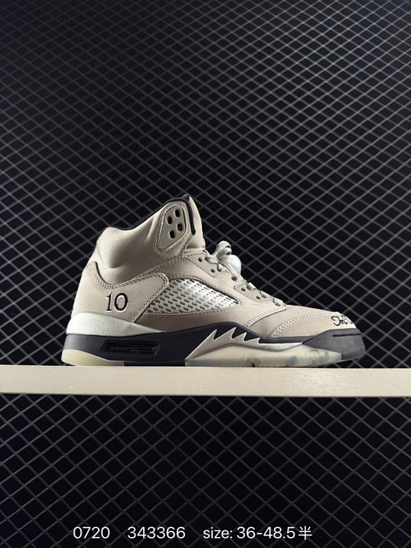330 公司级带半码 Air Jordan 5 Wings Medium Grey 灰黑 AJ5高帮篮球鞋 IO2038-001 尺码：见图 编码：343366