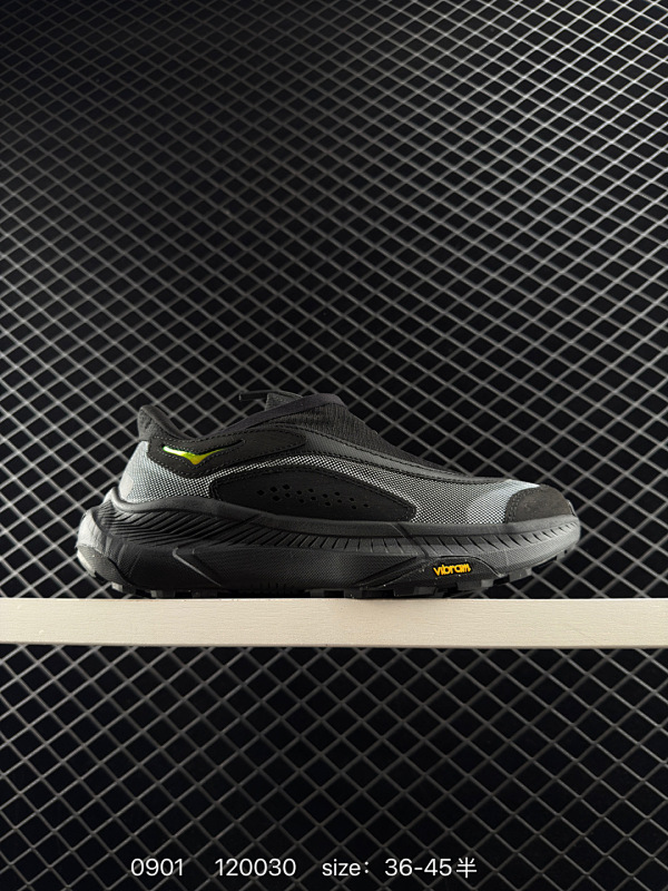 150 HOKA ONE ONE PROJECT TRANSPORT 舒适 防滑耐磨 低帮 生活休闲鞋 男女同款 黑色这双鞋也是HOKA提倡环保主义的一双鞋款，中底和外底都使用了部分天然的原材料，环保