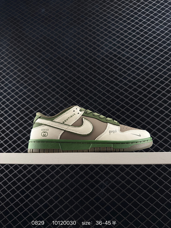 150 NK Dunk Low Retro "DIY高端定制" 古驰酒红灰 低帮休闲运动板鞋 原装头层材料 用料绝不含糊 独家版型蒸餾加工帶來的是更好的视觉和脚感体验 清洁度 电绣工艺 皮料切割干净无