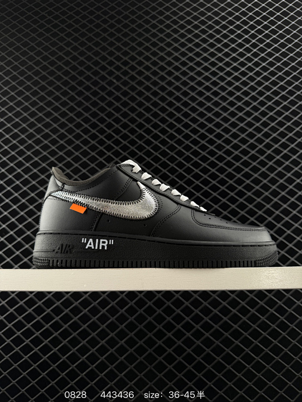 180  AF1 x OW海外原鞋开模  原厂细腻荔枝纹皮料一个银色钩子非常难做，懂货看细节 Nike Air Force  OFF WHITE COMPLEX CON 原厂鞋垫+背胶，市面最强版本