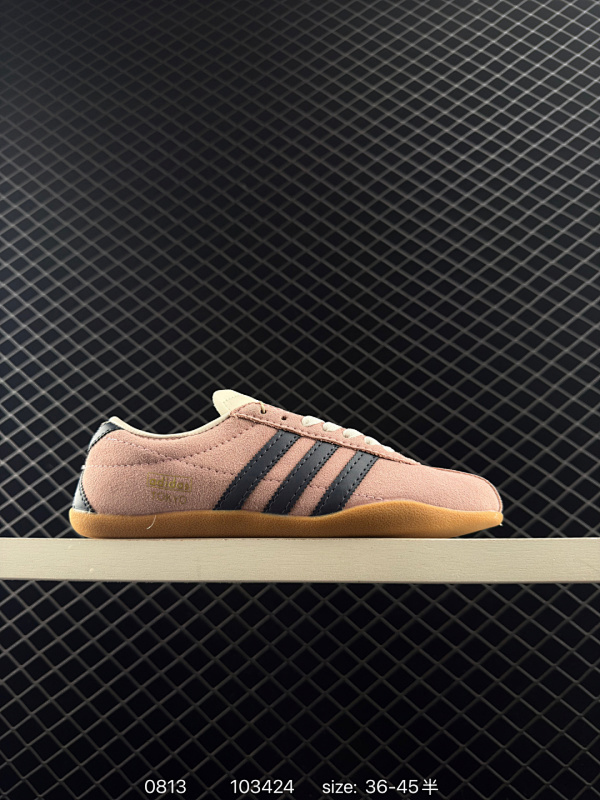 120 adidas originals Tokyo 舒适柔软 耐磨 低帮 生活休闲鞋 女款 粉色 编码：103424 尺码：如图