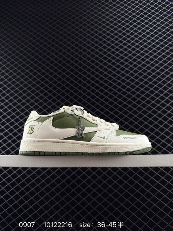 80 公司级✅Nike Air Jordan 1 x Travis Scott AJ1倒勾 乔一倒钩 ‘DIY’定制 耐克 低帮文化篮球鞋  完美品质出货 细节如图所示  鞋面切割工整  冲孔整齐干净