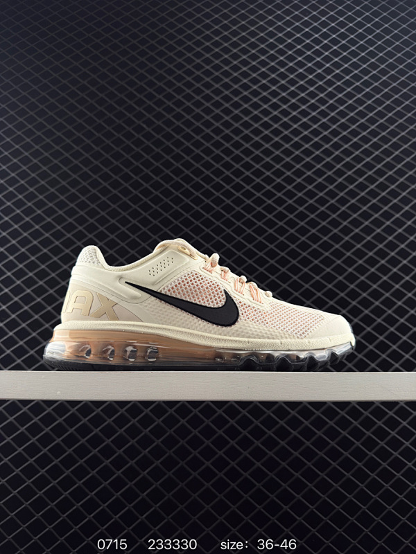 150 公司级✅NK Air Max 2013 经典舒适时尚耐磨透气低帮气垫跑步鞋 HF3660-100 携时尚设计闪亮回归 出众有型 采用网眼布细节和运动风无缝覆面 助你保持清爽感受 塑就焕新造型