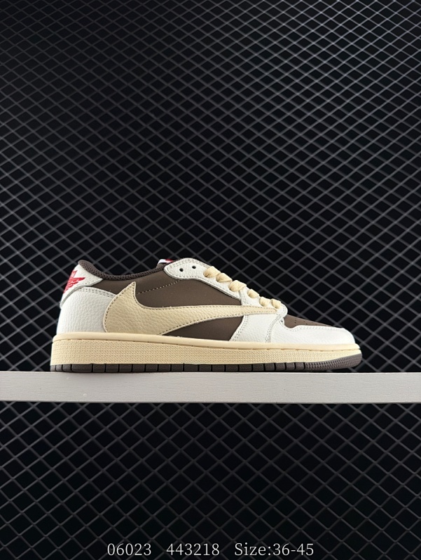 90 特价 真标✅AJ1倒勾Travis Scott x Air Jordan 1 ” Reverse Mocha “ LV AJ1乔1 TS 闪电 联名倒钩 低帮文化篮球鞋 货号：DM7866-14