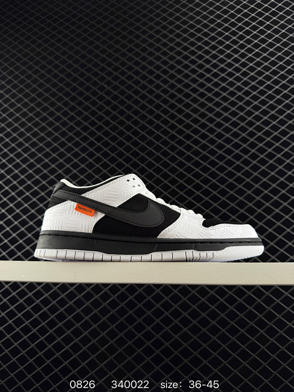 110  Nike Dunk SB Low Pro "Black and White" 耐克 SB 低帮 联名黑白 减震耐磨低邦板鞋男女同款 整双鞋使用了经典的黑白色为主题，黑色部分使用了绒面革材质，