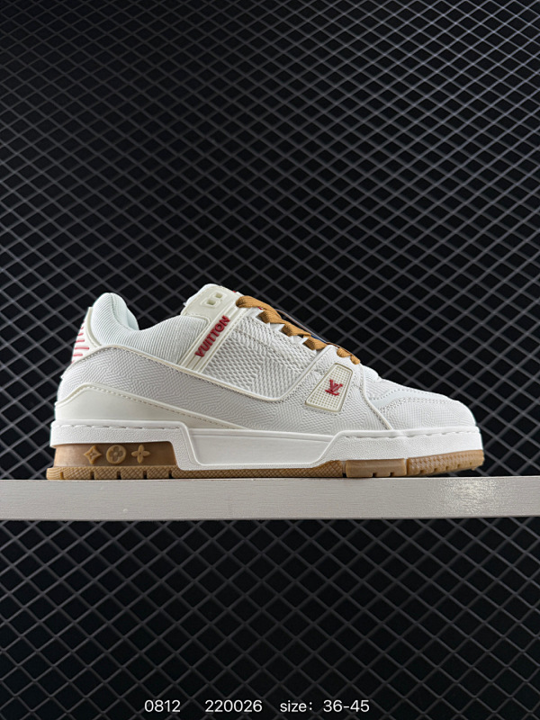 标✅Louis Vuitton Trainer Sneaker Low 全新 LV 路易威登 休闲运动文化百搭板鞋  尺码:如图 ID:220026