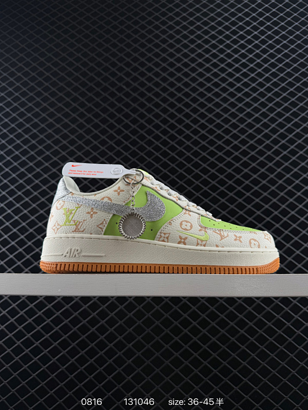 230 海外限量发售！公司级NIke Air Force 1 '07 Low “川久保龄联名——猪八绿勾”空军一号 低帮 运动鞋 休闲鞋 折边针车 工艺难度大 原楦头原纸板 原装鞋盒 定制五金配件 内