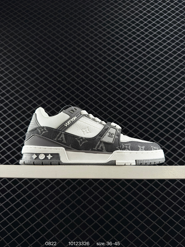 130 真标✅Louis Vuitton Trainer Sneaker Low 全新 LV 路易威登 休闲运动文化百搭板鞋  ID:10123326 Size:36-45  详情