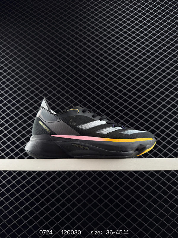 150 公司级✅Adidas Adizero Adios Pro 3马拉松飞线贾卡轻质透气休闲运动跑步鞋 采用双层透气网纱 Flywire动态飞线绑缚鞋面材质 内置Zoom小气垫装置  货号:IG64