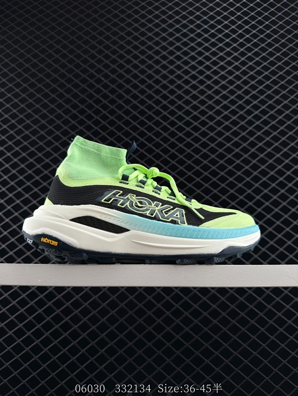 170 HOKA ONE ONE Tecton X y2k复古跑鞋舒适百搭防滑耐磨 高帮 越野跑步鞋 男款 深蓝色 货号：1155112/BHKB 尺码：36-45带半码 编码：332134 全文