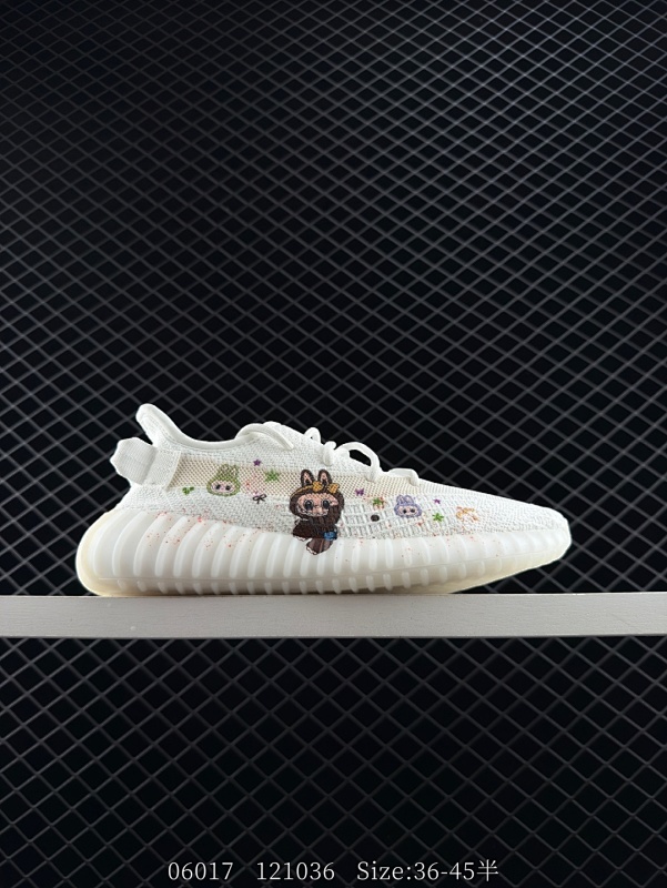 180 定制版！Adidas originals Yeezy boost 350 阿迪达斯 椰子350 白冰淇淋 网布透气轻便低帮运动休闲鞋男女同款 这双全新小白鞋，延续了Yeezy 350 Boos