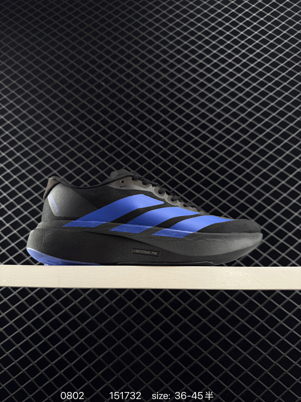160 AD Adizero Evo SL 轻盈跑鞋 耐磨减震专业跑步鞋  冲向目标，一路向前，不断挑战和突破自我 无论是平时训练还是马拉松，让这款adidas跑步鞋伴你畅快开跑 兼具舒适性和结构感，