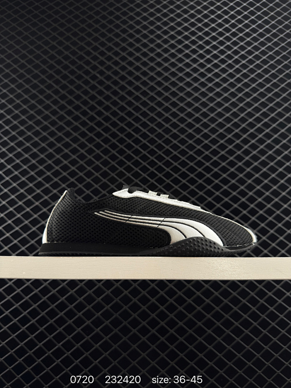 100 PUMA 推出全新「H-Street」运动鞋PUMA彪马 H-STREET 薄底鞋 德训 舒适时尚 耐磨 低帮 生活休闲鞋 男女同款整体进行了丰富的细节升级，大面积网眼很柔软 保证了透气性的同