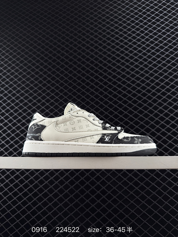 110 AJ1倒勾Travis Scott x Air Jordan 1 ” Reverse Mocha “ AJ1乔1 TS 闪电 联名倒钩 低帮文化篮球鞋 货号:DM7866-100 尺码:36