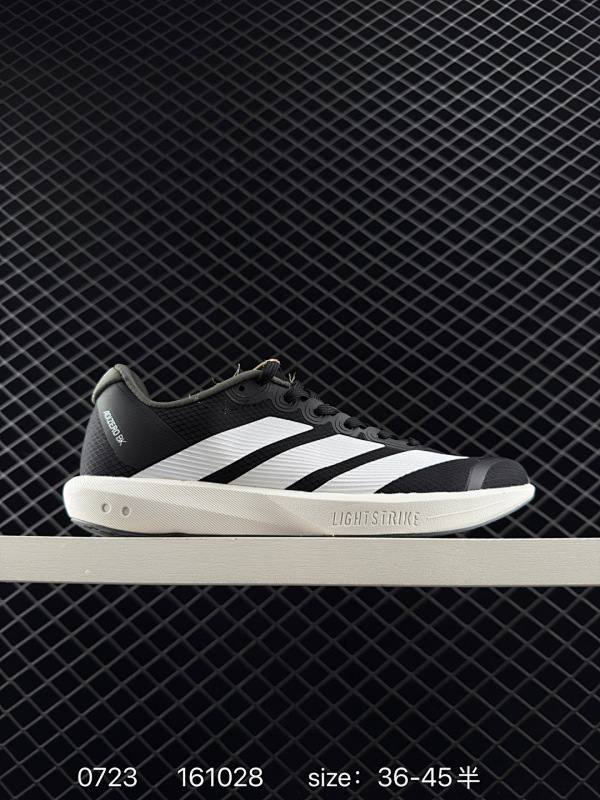 130 公司级✅Adidas ADIZEROBK 马拉松飞线贾卡轻质透气休闲运动跑步鞋 货号:JP6528 尺码:36 36.5 37 38 38.5 39 40 40.5 41 42 42.5 43