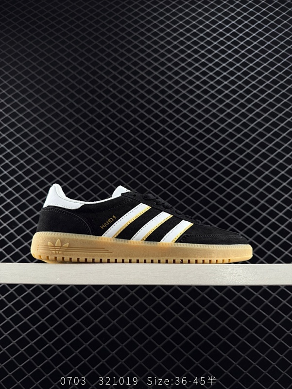 95 【新品】阿迪达斯 （adidas）Hand II 男女士三叶草休闲板鞋Adidas Originals Hand 2 代复古 低帮运动鞋 ID2115 2025年新款时尚款低帮系带平底舒适简