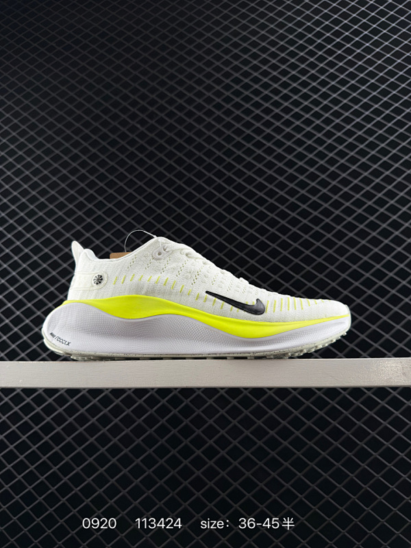 120 耐克 NIKE REACTX INFINITY RUN 4瑞亚机能风疾速系列越野缓震休闲运动鞋 公路跑步鞋带气垫厚底增高运动鞋。加宽前足设计和加厚泡绵层，有助提升柔软缓震性能，助力安心畅跑。