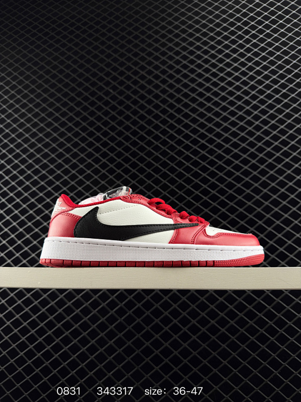 85 真标✅Nike Air Jordan 1 x Travis Scott AJ1倒勾 乔一倒钩 耐克 低帮文化篮球鞋  货号:DM7866-104 尺码:36 36.5 37.5 38 38.5