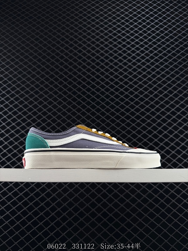 110 Vans范斯官方同步Style1 36 Decon VR3 SF权志龙 小包头系统 棕色/浅棕色拼色  侧边条纹简约复古男女鞋低帮板鞋运动鞋 货号：VN0A4BX9448 颜色：黑色/绿色/黄