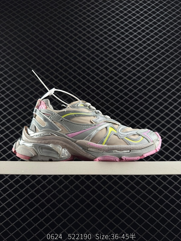 450 Balenciaga巴黎世家 Runner2.0 人造革 圆头系带 低帮 老爹鞋 男款 白色 货号：779064 WRNNY 9176 尺码：36-45带半码 编码：522190  详情