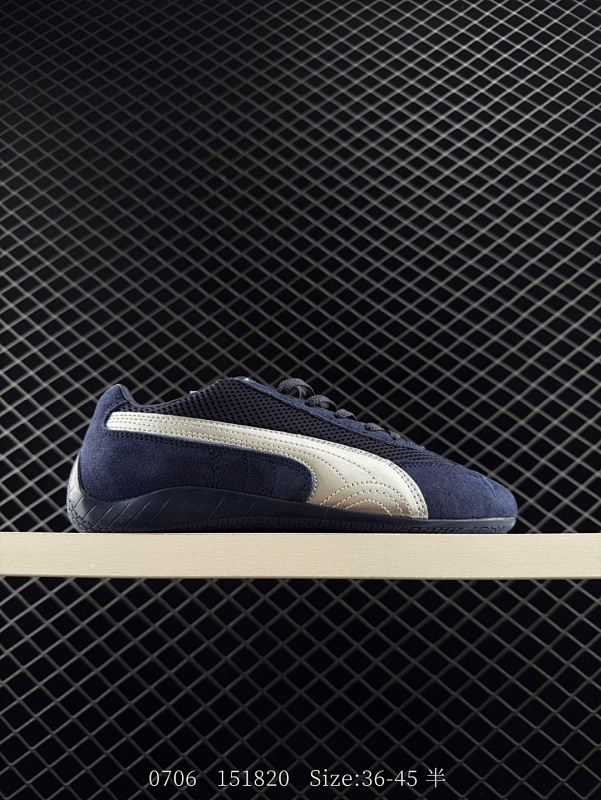 100 PUMA/彪马 男女鞋真标半码制，升级原楦原纸版开发，采用固色翻毛皮鞋面材质，外置轻量耐磨橡胶大底❗️薄底鞋成为潮人必备!彪马Puma Speedcat OG"Dark Brown"极速赛车系