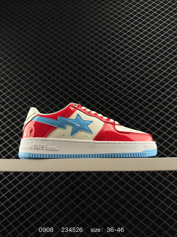 130 BapeStaToLow明星同款 公司级版本 猿人头经典低帮运动休闲板鞋 市售最高版本原鞋开发匠心打造开发时长超过半年鞋面内里均采用市场最好的头层牛皮原数据进口机台高频印压LOGO中底嵌入