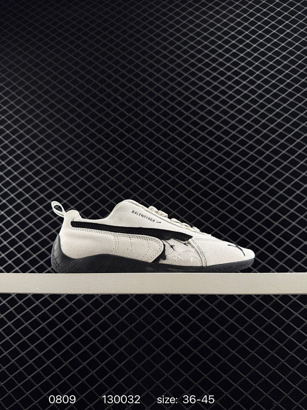 160头层  注意️【不能丢失 三包凭证】 线头原版预留 不能剪短 发现这些问题 都不能退换❗️❗️❗️ Puma x Balenciaga Speedcat系列 彪马 x 巴黎世家 低帮 联名粉