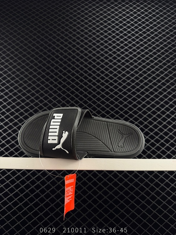 55 puma 彪马  basket  platform 拖鞋男鞋女鞋新款一字拖 休闲鞋户外沙滩鞋 PUMA魔术贴拖鞋 PUMA新款魔术贴拖鞋，男女情侣款，夏季外穿，一字拖设计，沙滩鞋与凉拖鞋的完