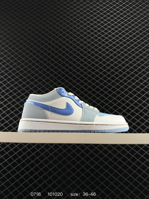 100 【真标】耐克 乔丹Air Jordan 1 Low AJ1 乔1 乔丹1代aj1 低帮复古文化休闲运动篮球鞋。从1985 年面世的元年款汲取设计灵感，采用简洁大方的经典外观，熟悉中带一抹新颖。