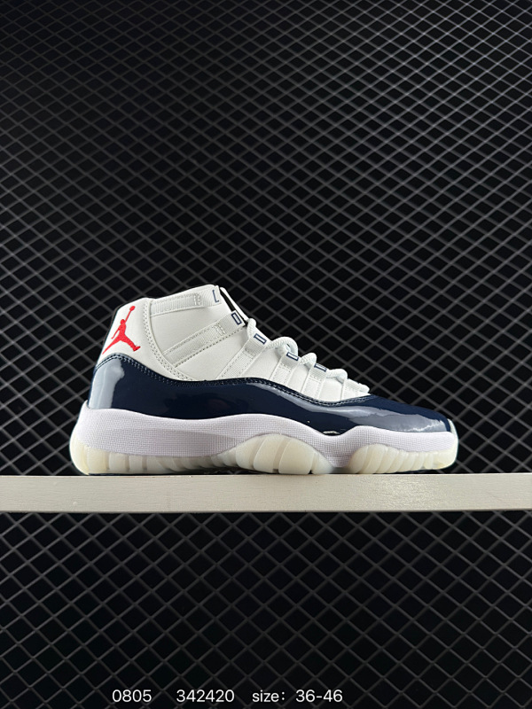 100 耐克乔丹11代  Nike Air Jordan 11 Retro 复刻男女运动鞋 AJ11代经典设计，深受球员与球迷喜爱。Jordan/乔丹 采用漆皮牛培革鞋面材质，厂级拉帮注胶效果❗️今年