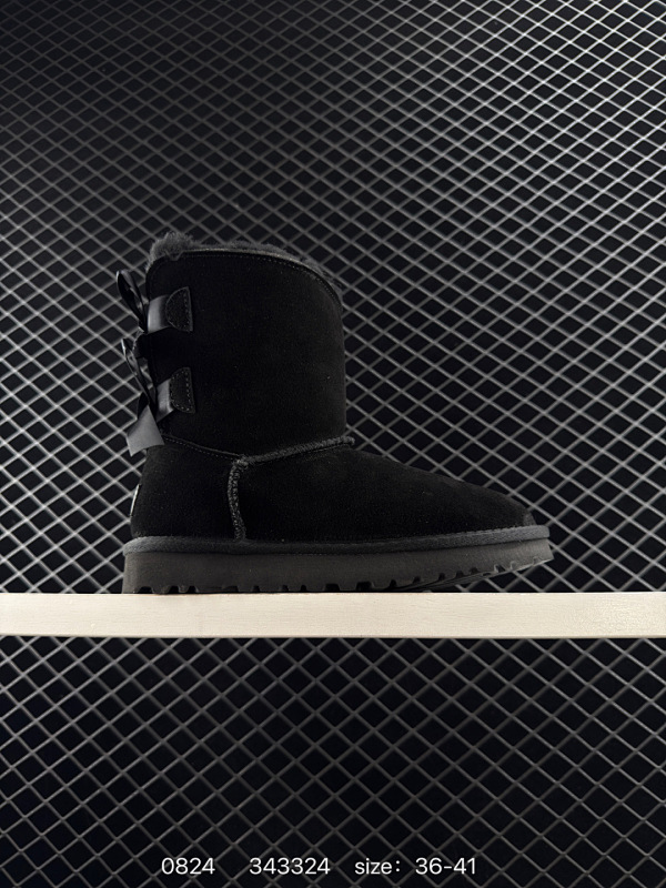 120 UGG2024年秋冬季新款经典羊皮毛一体雪地靴女短筒保暖平底棉鞋！ 编码：343324  Size:36～41