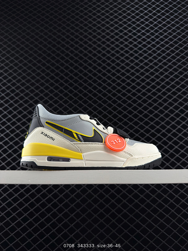 165 Jordan Legacy 312 Low Xiaomi 黑黄  货号：CD7069 999 尺码：36 36.5 37 38.5 39 40 40.5 41 42 42.5 43 44