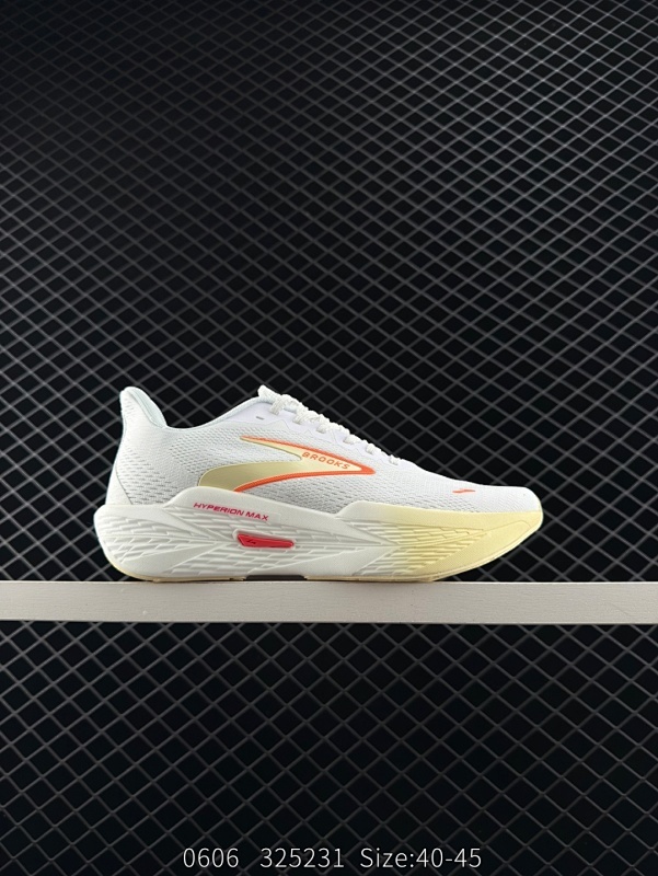 155 Brooks Hyperion Max 2 布鲁克斯 烈风2系列低帮透气缓震支撑休闲运动慢跑鞋 采用改进工程空气网眼组合热熔工艺 鞋面材质搭载DNA LOFT V2密度泡棉缓震系统 中底外置防