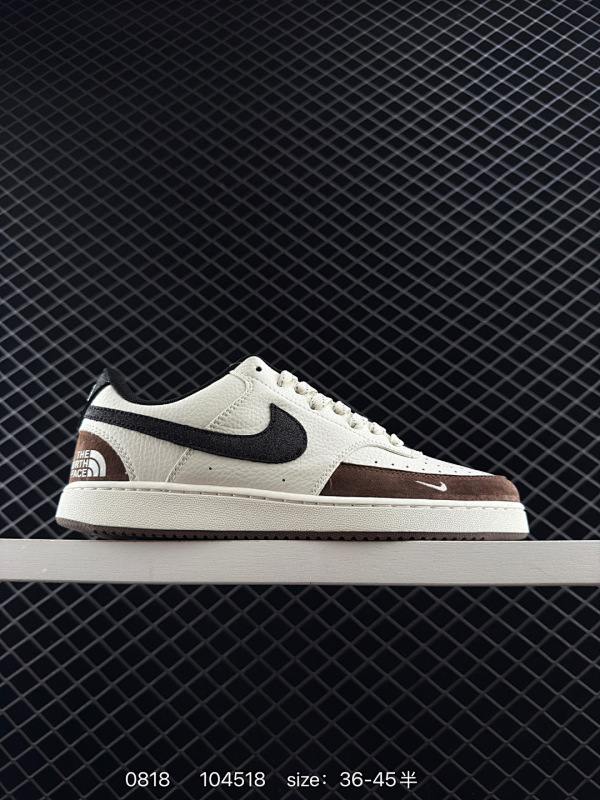 90 NIKE COURT VISION LO联名 低帮百搭 透气休闲运动板鞋  兼顾舒适脚感和出众风范 演绎匠心之作 结构性的支撑贴合感结合复古篮球设计  电绣工艺 皮料切割干净无任何毛边 细节完美