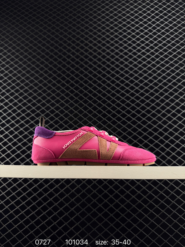 170  LOUIS VUITTON Sneakerina 德训鞋 芭蕾风 圆头系带 薄底鞋 低帮 生活休闲鞋 女款 棕色 编码101034 尺码：如图 货号：350N 全文  详情