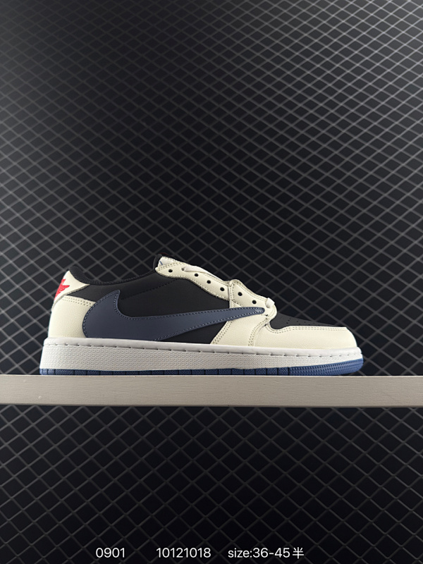 90 Travis Scott x Air Jordan AJ1 Low OG SP TS联名倒钩低帮 白蓝 DM7866-104 全系列配色 外贸特供批次 新配色不断更新开发 市场中端王者 全套原纸