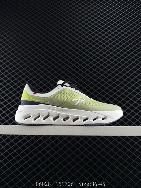 130 公司级✅On昂跑 Cloudsurfer Next 舒适百搭 简约 耐磨 低帮跑步鞋 Cloudsurfer Next鞋身外观的设计灵感源于 On 昂跑的专业竞赛鞋 鞋面采用工程编织材料打造