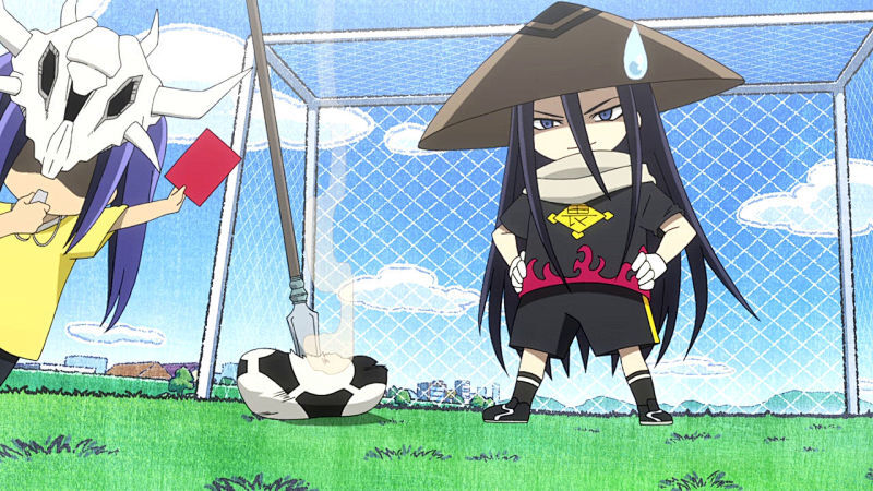 黑田坊使用武器,被红牌罚下