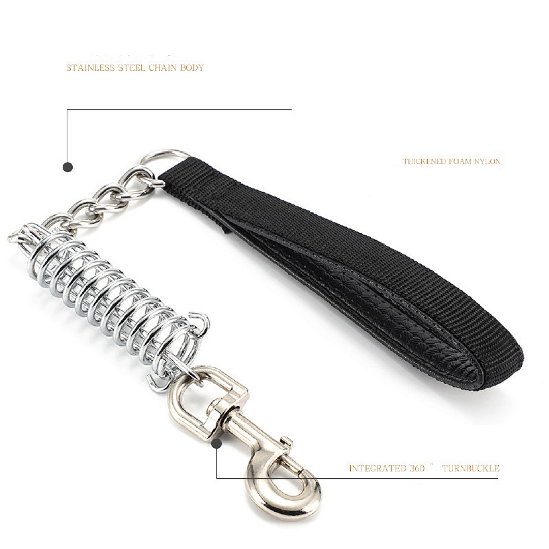 Chain Lead Pet Leash Duty Padded Handle Extra Strong Dog Walking Heavy Training on eBid United